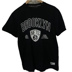 Brooklyn Nets NBA Men's Size XL Black Short Sleeve Logo T-Shirt